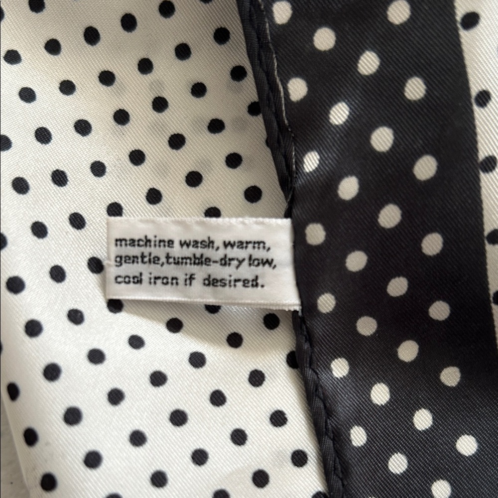 Vera Neuman Black and White Polka Dot Scarf - Picture 3 of 8